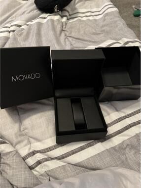 Movado Watch Presentation Box, Empty Outer Box and Inner Box